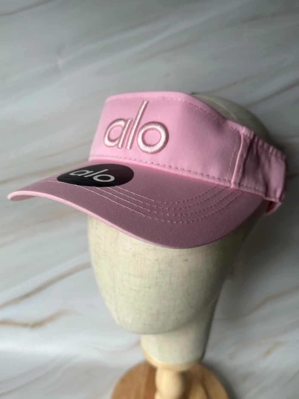 Alo Yoga Pink Logo Visor Hat OS NWT Cotton Adjustable